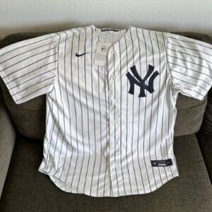 Nike Authentic Pinstripe New York Yankees Giancarlo Stanton #27 Jersey Men’s L